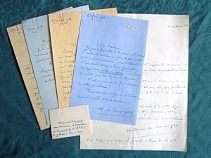 Lettres Autographes Signées de Hortense de Sampigny à Yvonne Astruc. (7 LAS)