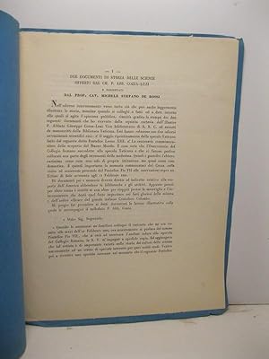 Due documenti di storia delle scienze offerti dal Ch. P. Abb. Cozza-Luzi