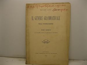 Il genere grammaticale nell'Indoeropeo. Studi e ricerche con riguardo anche ad altri gruppi lingu...