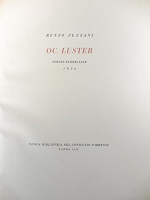 Oc luster. Poesie parmigiane 1950