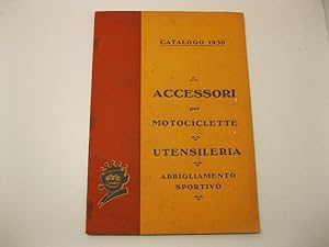 Catalogo 1930. Accessori per motociclette, utensileria, abbigliamento sportivo
