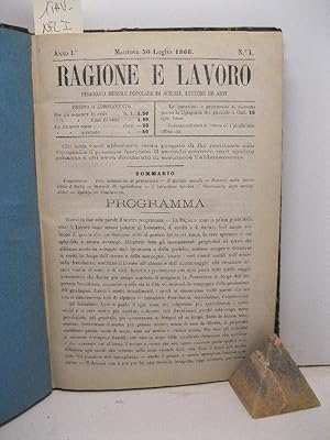 Ragione e lavoro. Periodico mensile popolare di scienze, lettere ed arti