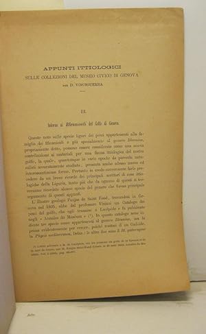Appunti ittiologici sulle collezioni del Museo Civico di Genova. III. Intorno ai Blennioidi del G...