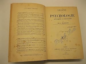 Lecons de psychologie applique'e a l'e'ducation, par Henri Marion, professeur a la faculte' des l...