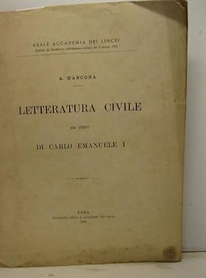 Letteratura civile dei tempi di Carlo Emanuele I