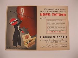 Martini e Rossi S. A. (Coppia di pieghevoli pubblicitari per la Riserva Montelera)