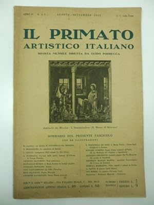 Il primato artistico italiano. Rivista mensile diretta da Guido Podrecca, anno IV, n. 8-9, agosto...