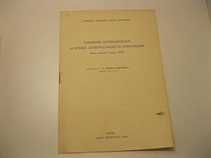 Congresso internazionale di scienze antropologiche ed etnologiche (Prima Sessione - Londra 1934) ...