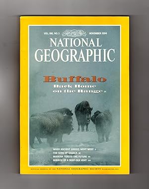 National Geographic Magazine / November, 1994. Buffalo (Bison); When Ancient Greeks Went West; So...