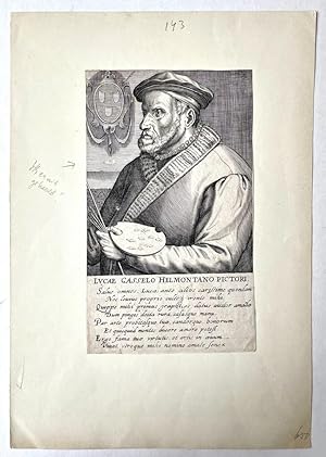 [Antique print, etching and engraving, 1610] [21] Lucae Gasselo Helmontano Pictori (Pictorum aliq...