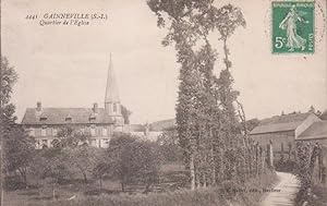 Carte postale : GAINNEVILLE, quartier de l'Eglise (76 Seine-Maritime, Haute-Normandie)