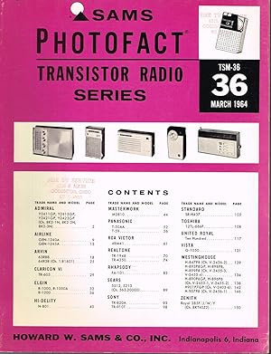 Sams Photofact Transistor Radio Series TSM-36 March 1964 (VOL 36)