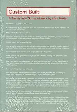 CUSTOM BUILT: A TWENTY-YEAR SURVEY OF WORK BY ALLAN WEXLER