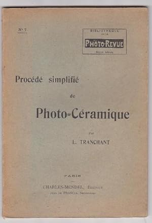 Procédé simplifié de Photo céramique. n°7 Bibliothèque de la photo Revue
