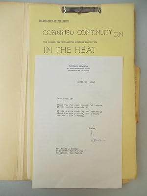 1967 IN THE HEAT OF THE NIGHT ORIGINAL CONTINUITY / SCREENPLAY with ACADEMY AWARDS RELATED SIGNED...