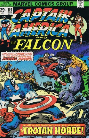 Captain America and The Falcon ("The Trojan Horde" -- Vol. 1 No. 194, February 1976)