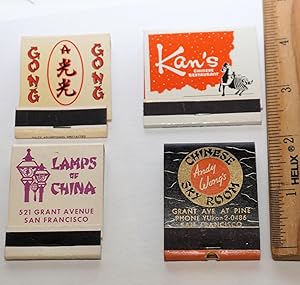 [Four matchbooks from San Francisco Chinatown restaurants]