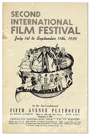 Second International Film Festival, July 1st to September 11th, 1939
