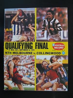 Football Record - Qualifying Final: North Melbourne Verses Collingwood - Saturday, September 8, 1...