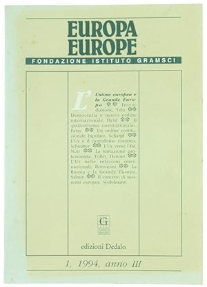 EUROPA - EUROPE. N 1 - Anno III.:
