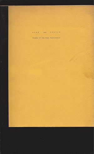 Rome and Venice: Prints of the High Renaissance