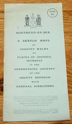 Southend On Sea. 6 Sketch Maps of Country Walks to Places of Historic Interest in the Surrounding...