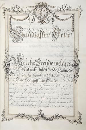 Huldigungsschrift für Georg Karl von Fechenbach, Fürstbischof von Würzburg [THE JEWISH COMMUNITY ...