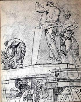 Study for the etching Sawyers (Gaunt, 43)