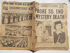 Boston Evening American (Monday, July 24, 1939) Newspaper (Cover Headline: PROBE SO. END MYSTERY ...