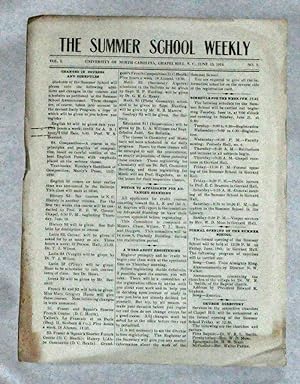The Summer School Weekly, Volume 1, Number 1 (June 13, 1914)