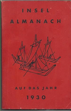 Insel-Almanach auf das Jahr 1930. Umschlag und Kalendarium von Emil Preetorius.