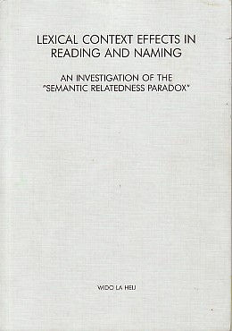 Lexical context effects in reading and naming. An investigation of the "semantic relatedness para...