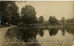 Miller's Boat Landing, Congamond Lakes, Massachusetts Real-Photo Postcard 93