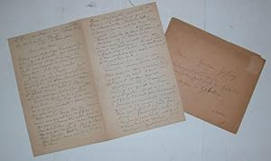 Lettre autographe à Gustave Geoffroy.