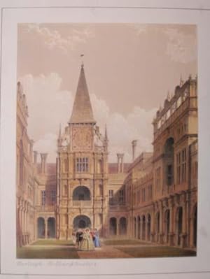 A Fine Original Hand Coloured Lithograph Illustration of Burleigh in Northamptonshire from The Ma...