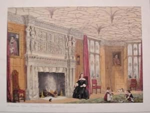 A Fine Original Hand Coloured Lithograph Illustration of the Drawing Room at Losely Park Near Gui...