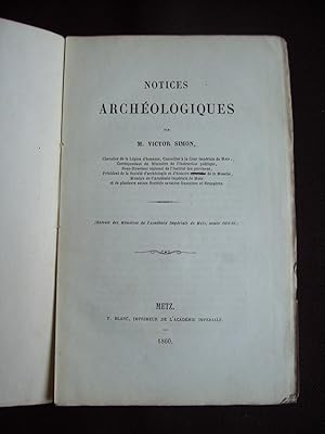 Notices archéologiques