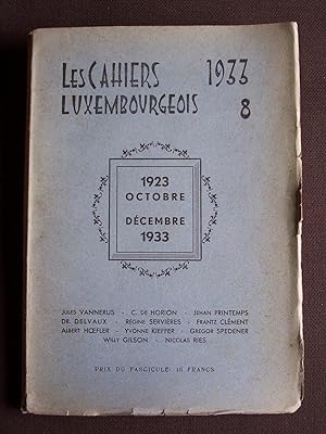 Les cahiers luxembourgeois - N°8 1933