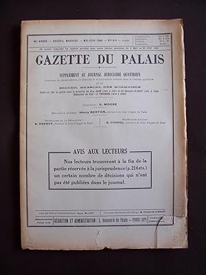 Gazette du Palais - N°5-6 1945