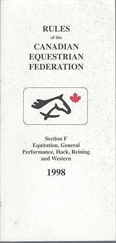 Rules Of The Canadian Equestrian Federation, Section F, Equitation, General Performance, Hack, Re...