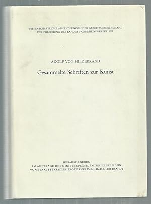 Gesammelte Schriften zur Kunst. Bearbeitet von Henning Bock. Wissenschaftliche Abhandlungen der A...