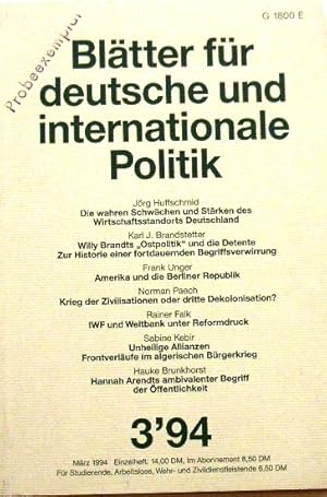 Blätter für deutsche und internationale Politik