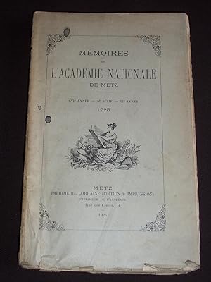 Mémoires de l'académie nationale de Metz 1925
