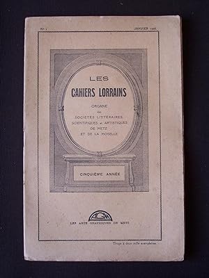Les cahiers lorrains - N°1 1926