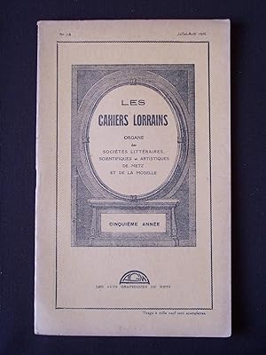 Les cahiers lorrains - N°7-8 1926