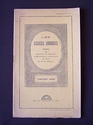 Les cahiers lorrains - N°9-10 1926