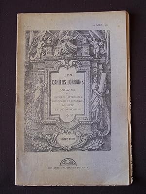 Les cahiers lorrains - N°1 1927