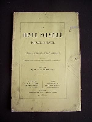 La revue nouvelle d'Alsace-Lorraine - N°23 Avril 1882
