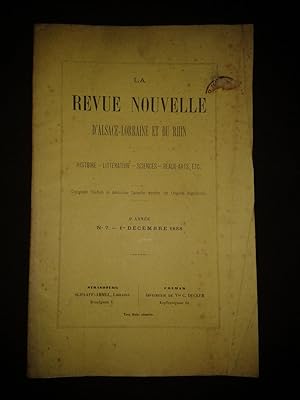 La revue nouvelle d'Alsace-Lorraine - N°7 Décembre 1888