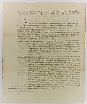 CIRCULAR TO COLLECTORS, NAVAL OFFICERS AND SURVEYORS. TREASURY DEPARTMENT, COMPTROLLER'S OFFICE. ...